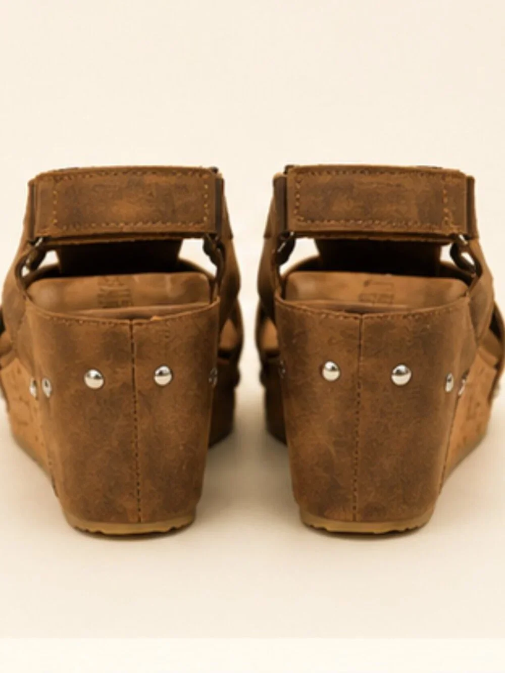 Minimalist Boho Cottagecore NWT Wedge Sandals Australian Neutral Leather FME 38